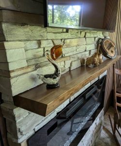 Live Edge Fireplace Mantle